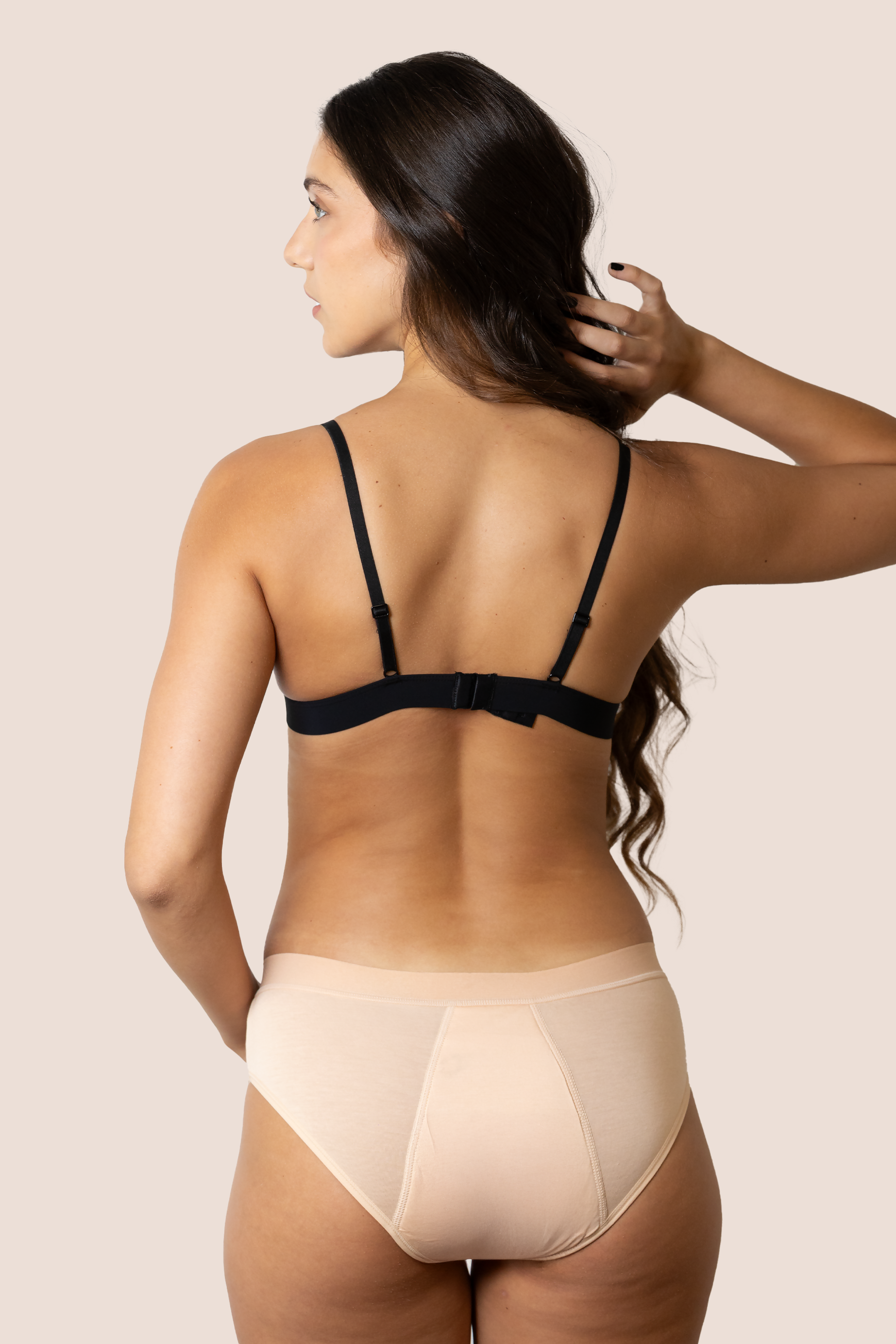 Periodenunterwäsche Klassisch Beige back general