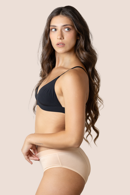 Periodenunterwäsche Klassisch Beige side general