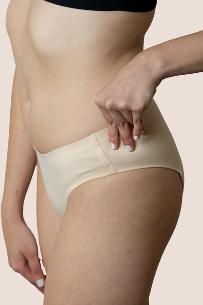 Periodenunterwäsche für Teenager Nahtlos Beige close up general