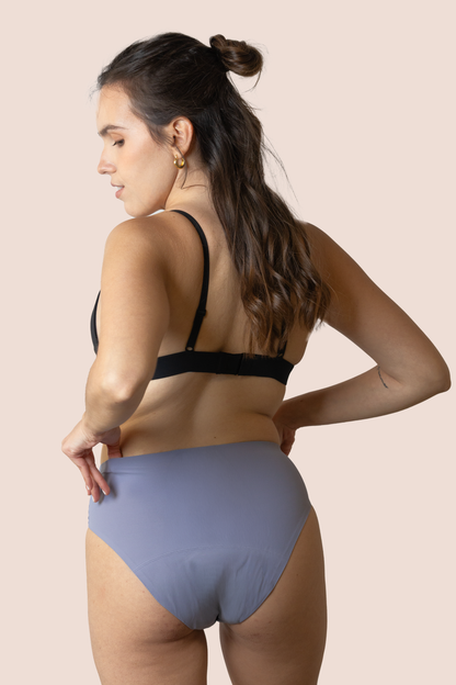 Periodenunterwäsche für Teenager Nahtlos Hohe Taille Lavendel back general