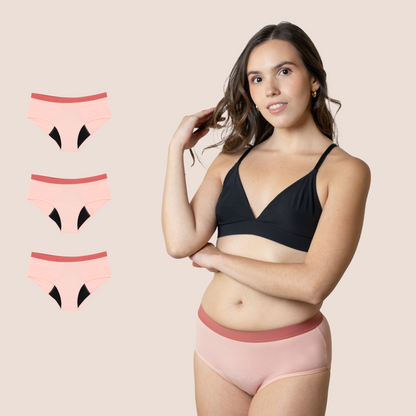 Periodenunterwäsche für Teenager Rosa pack 3