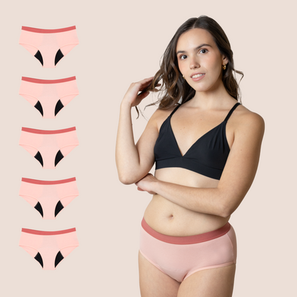 Periodenunterwäsche für Teenager Rosa pack 5