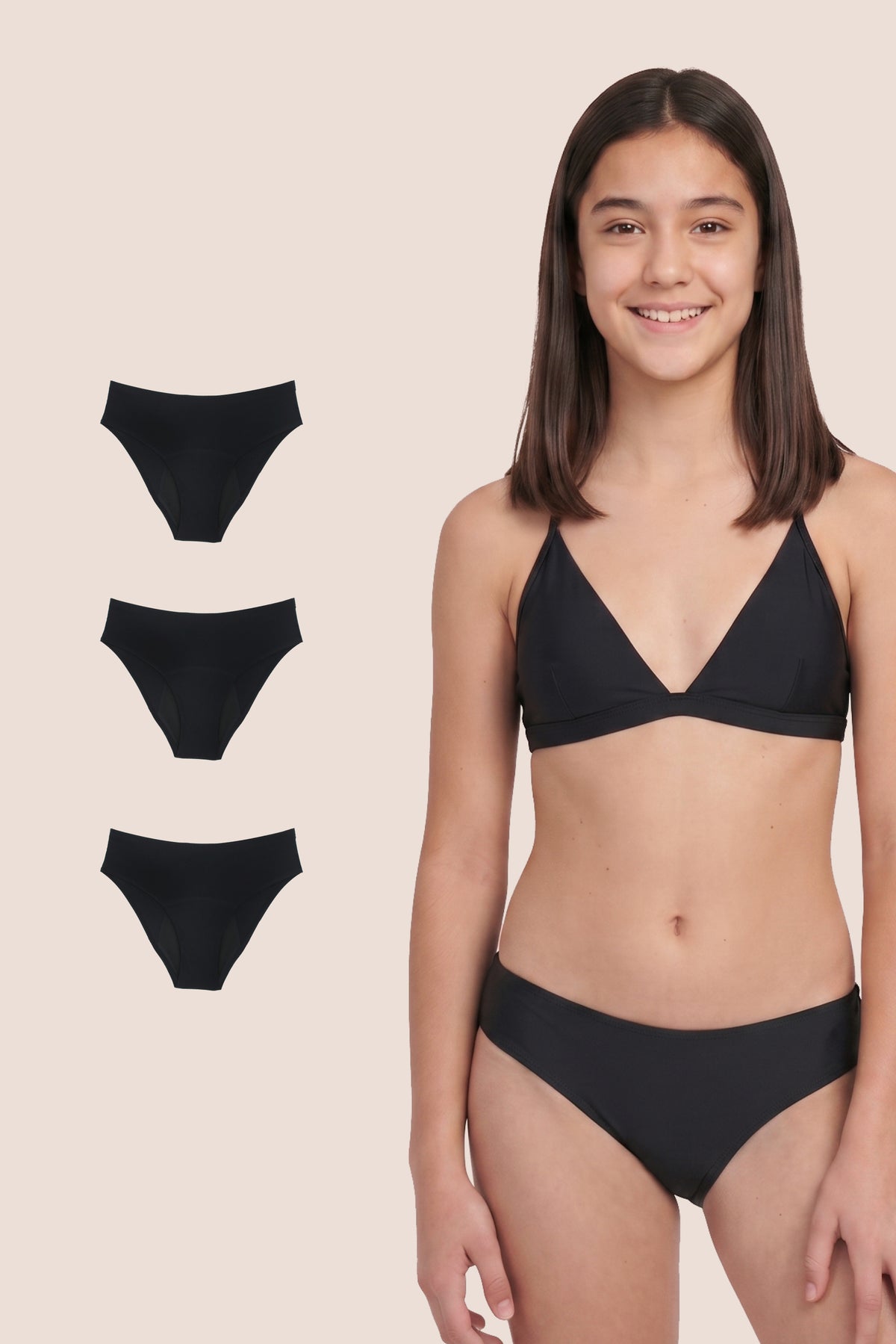 Periodenunterwäsche für Teens Nahtlos pack 3 general