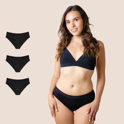 Periodenunterwäsche für Teens black pack 3