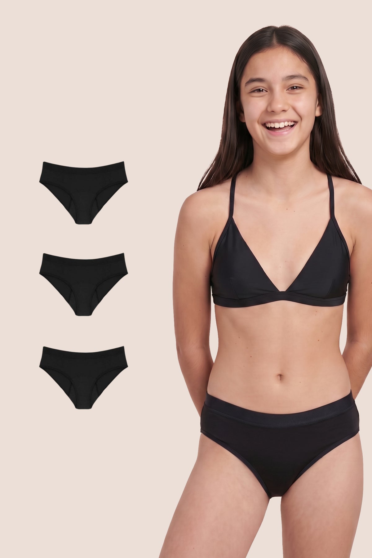 Periodenunterwäsche für Teens black pack 3 general 1