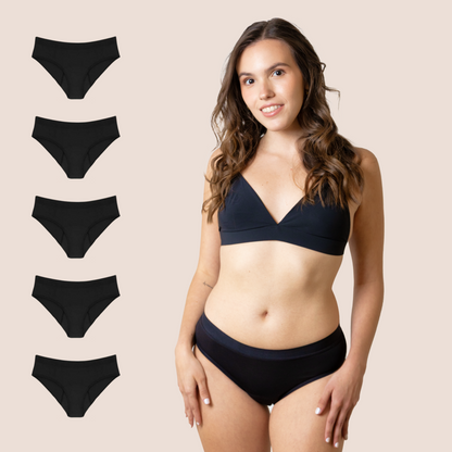 Periodenunterwäsche für Teens black pack 5