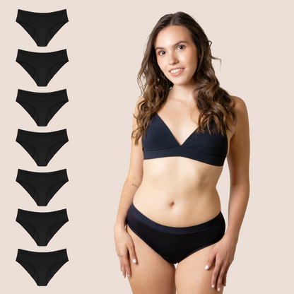 Periodenunterwäsche für Teens black pack 7