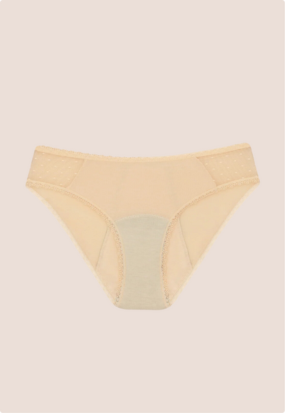 Periodenunterwäsche Hüfttransparent Beige detail general