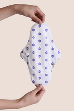 Waschbare Binden | mittlerer Durchfluss | Weiß